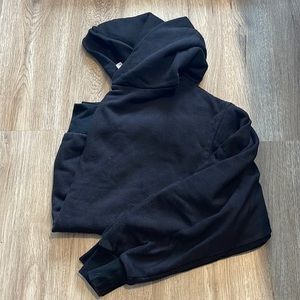 Plain black hoodie